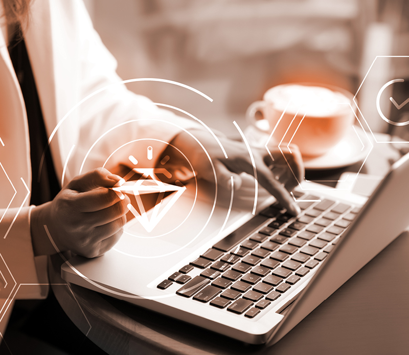 A person shopping online